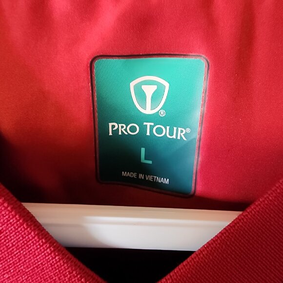 Men's Large Pro Tour Golf Red Windbreaker Pullover Jacket - Picture 8 of 11